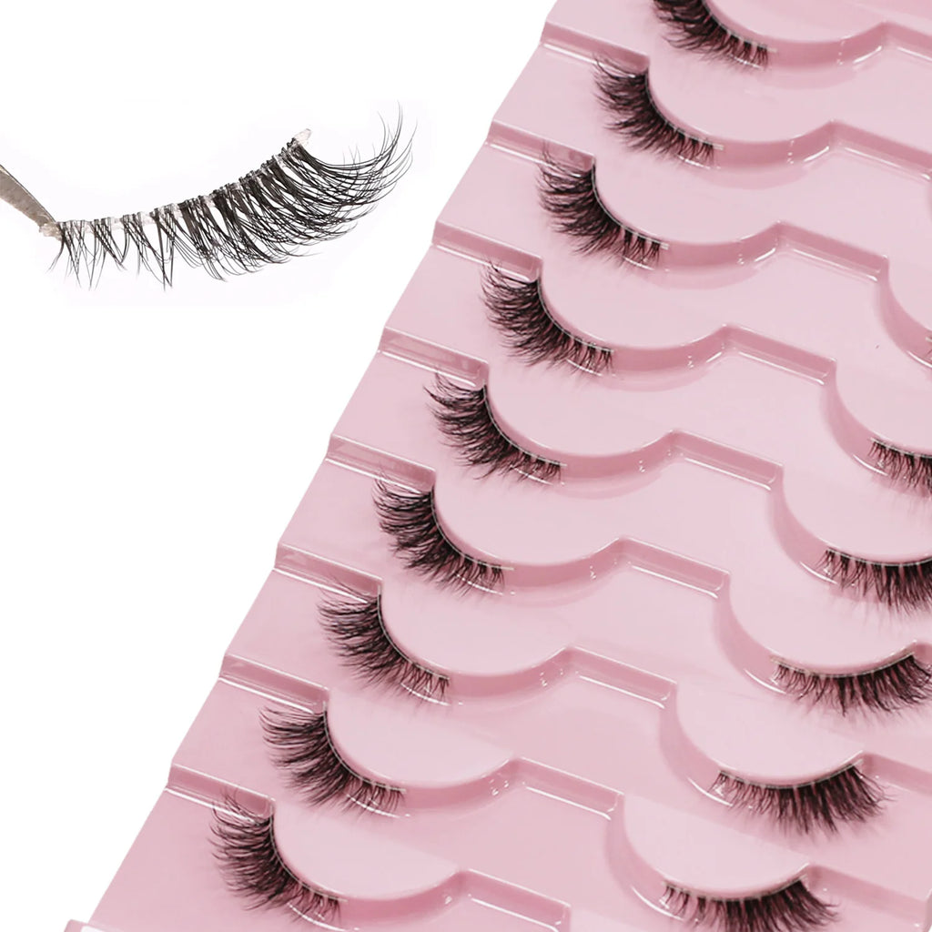 Natural Glam False Eyelashes – Soft & Fluffy Look ✨