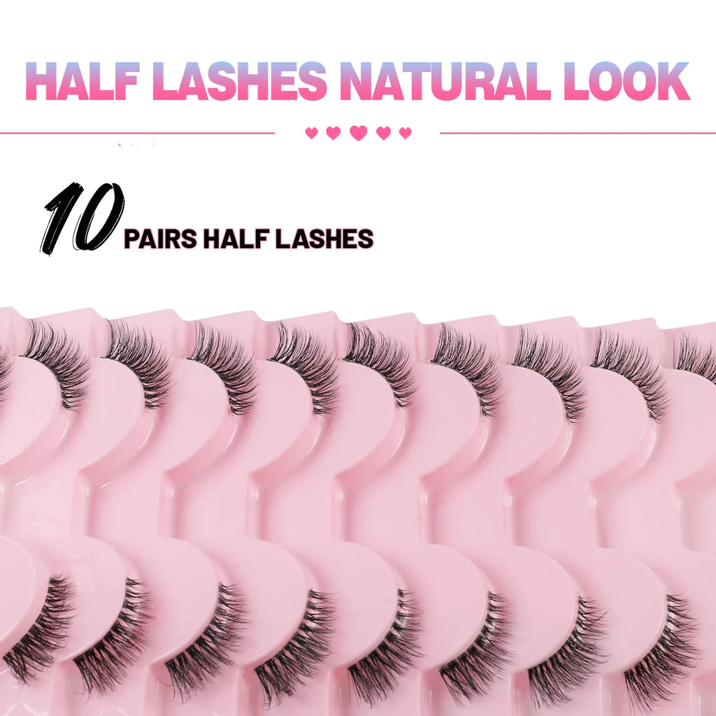 Natural Glam False Eyelashes – Soft & Fluffy Look ✨