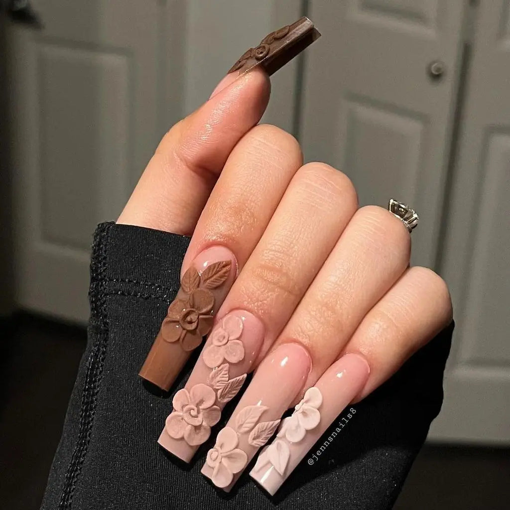Glam Acrylic Nail Set – Stylish Salon Look at Home ✨