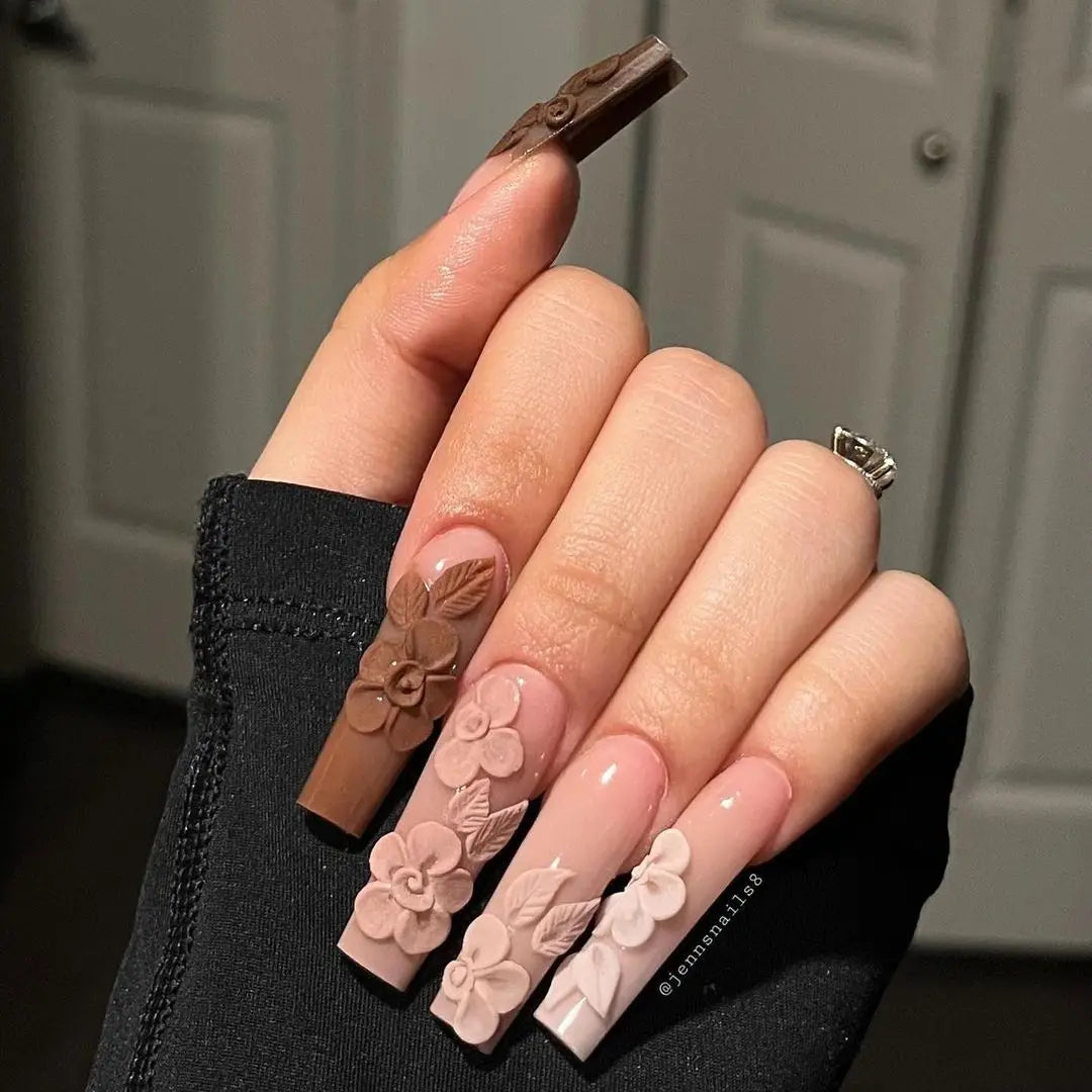Glam Acrylic Nail Set – Stylish Salon Look at Home ✨